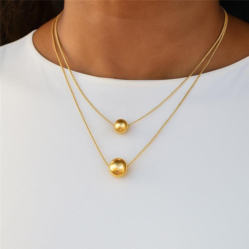 Colar de Bola Espelhada 14mm