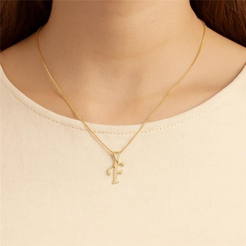 Colar Pingente letra F