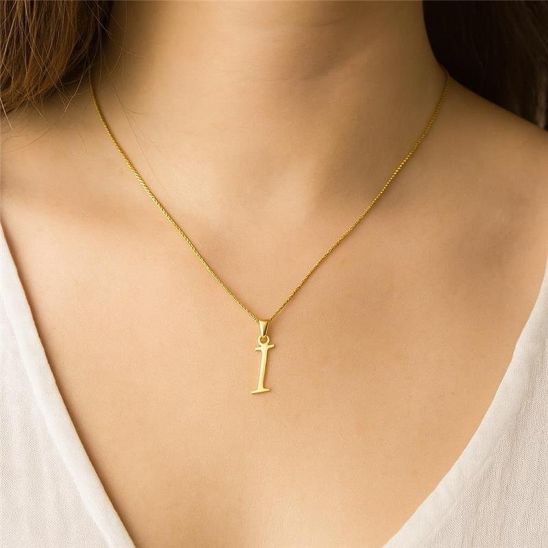 Colar Pingente letra I