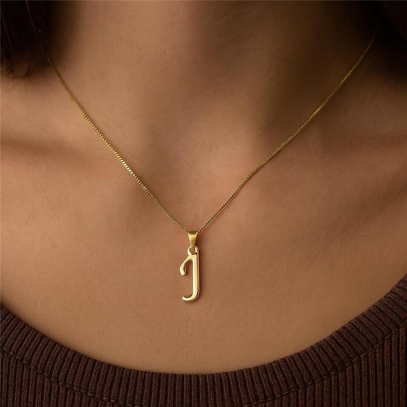 Colar Pingente letra J