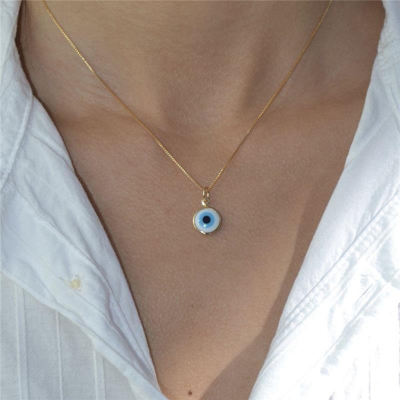 Colar Olho Grego de Madrepérola