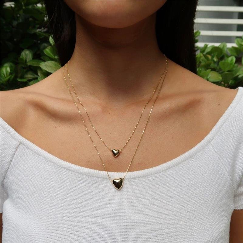 Colar Coração Delicado Liso