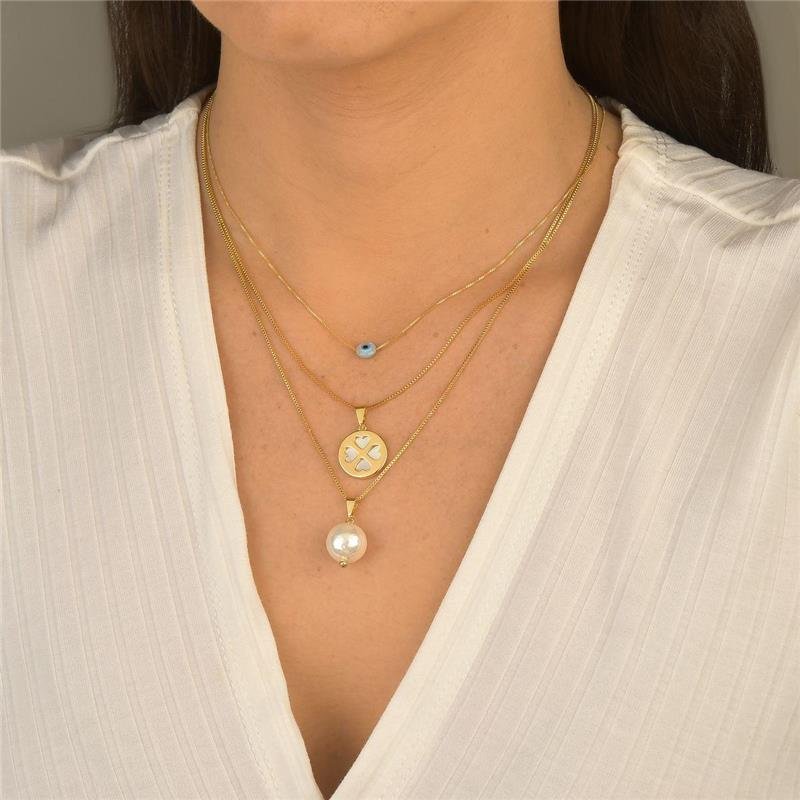 Colar Madrepérola Trevo da Sorte