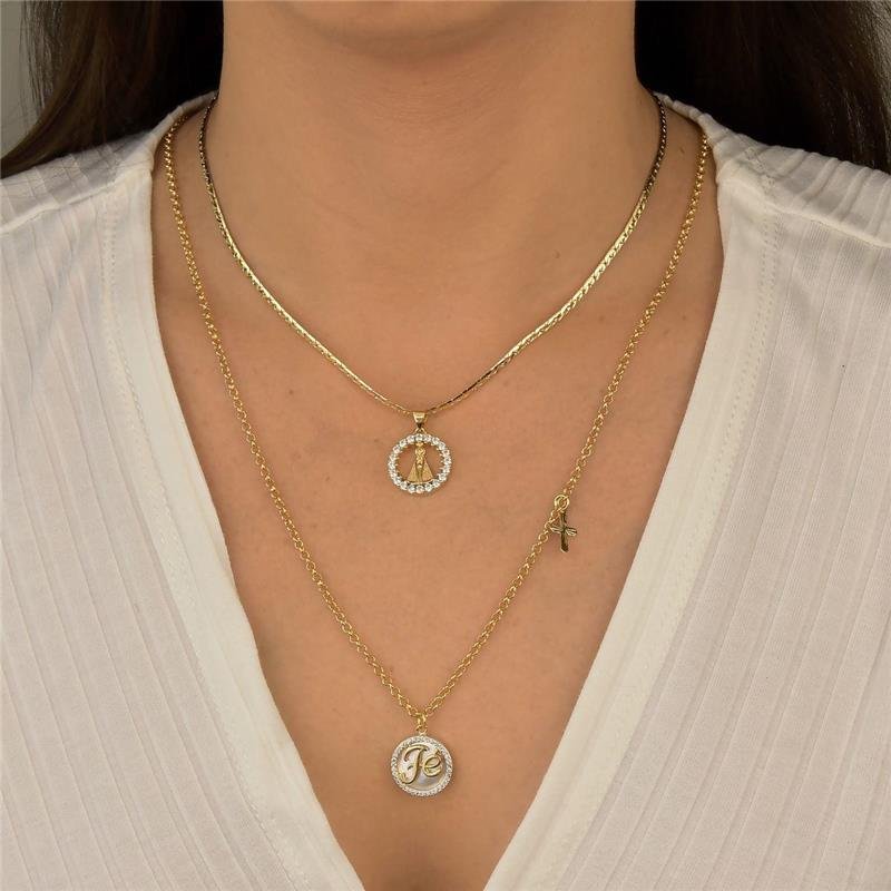 Colar Malha Rígida Nossa Senhora Aparecida