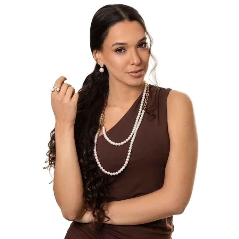 Colar Longo Pérolas Luxury