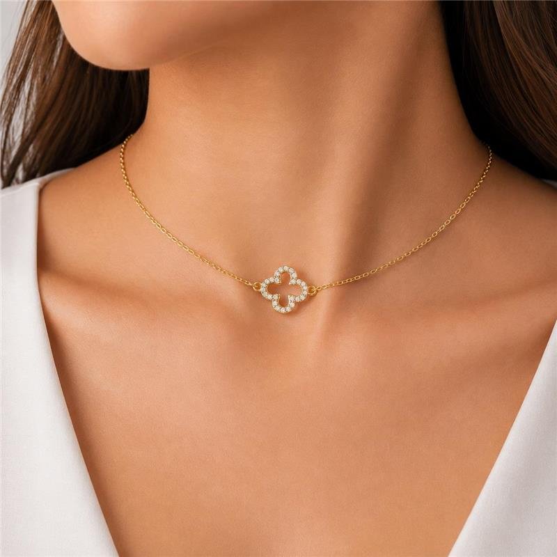 Choker Trevo Vazado