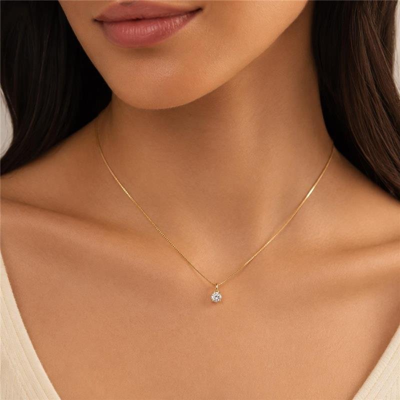Colar Moissanite 4mm