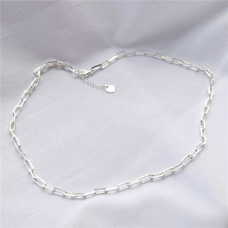 Colar Choker Prata Leve 35cm