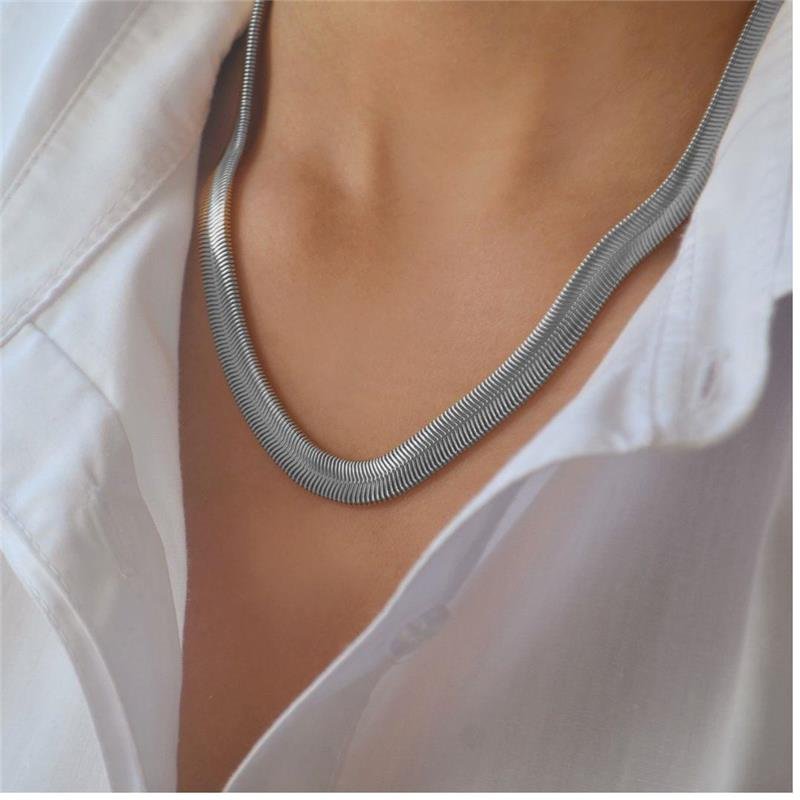 Colar Prata Leve Luxo Malha Alemã 40cm e 8mm