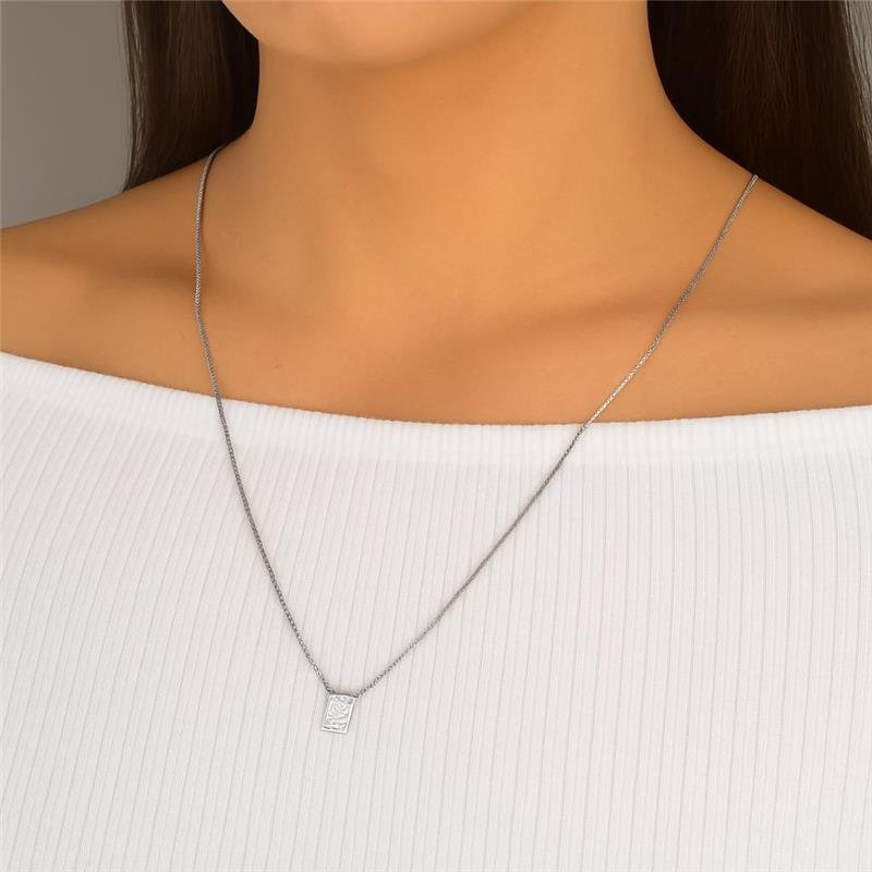 Colar Escapulário Prata Leve Nossa Senhora 65cm