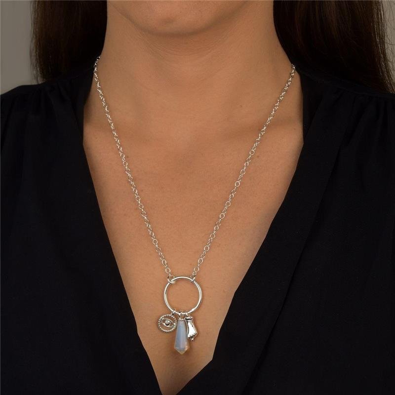 Colar Prata Leve Opalina Patuá