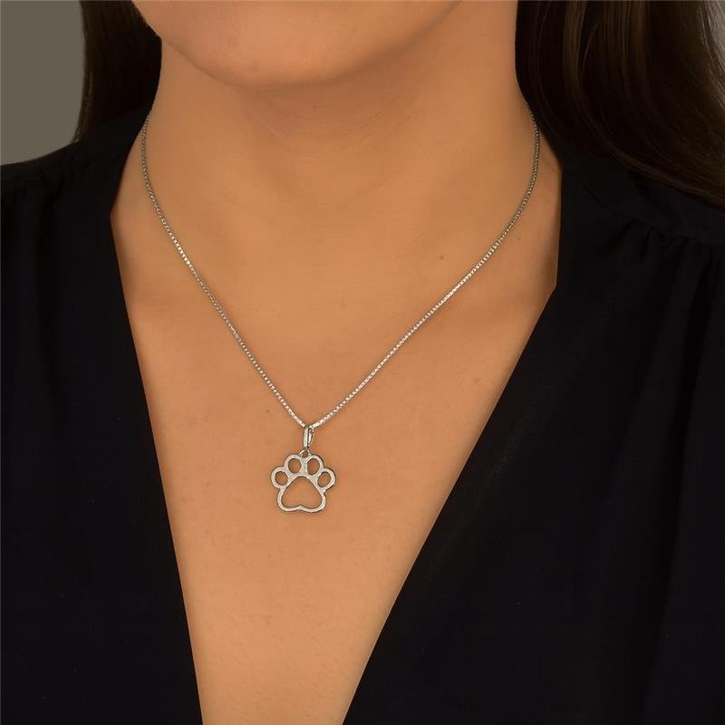 Colar Prata Leve I Love My Pet Patinha