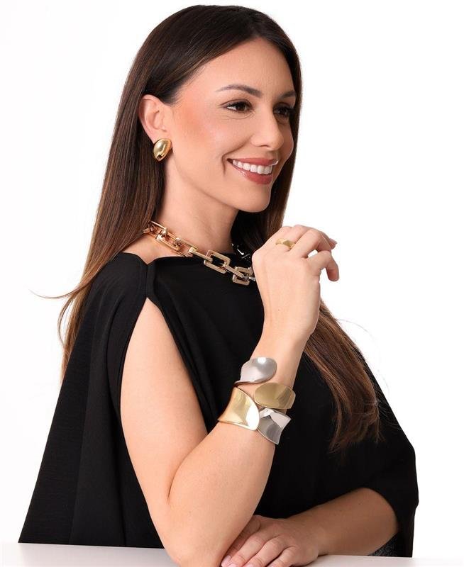 Colar Maxi Elos Urbanos Três Cores