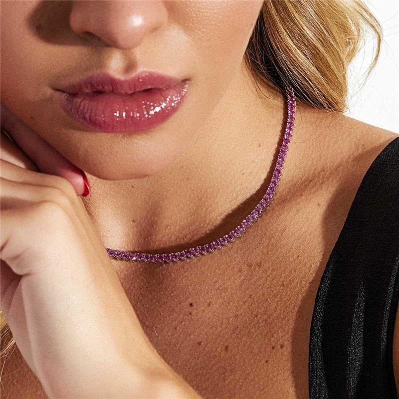 Colar Riviera Magenta Luxe 40cm