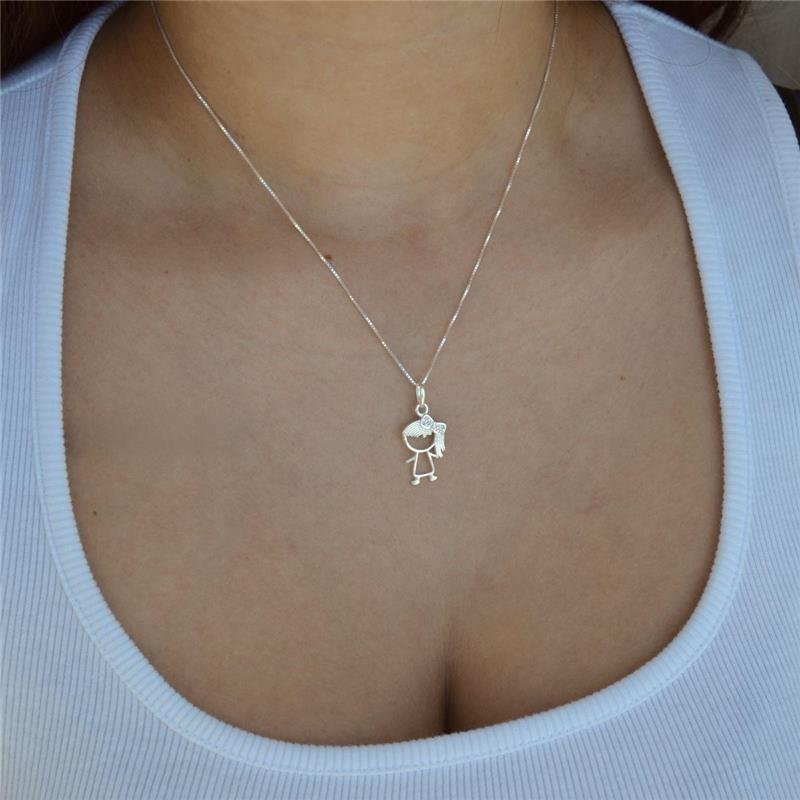 Colar Prata Legítima Filha Menina