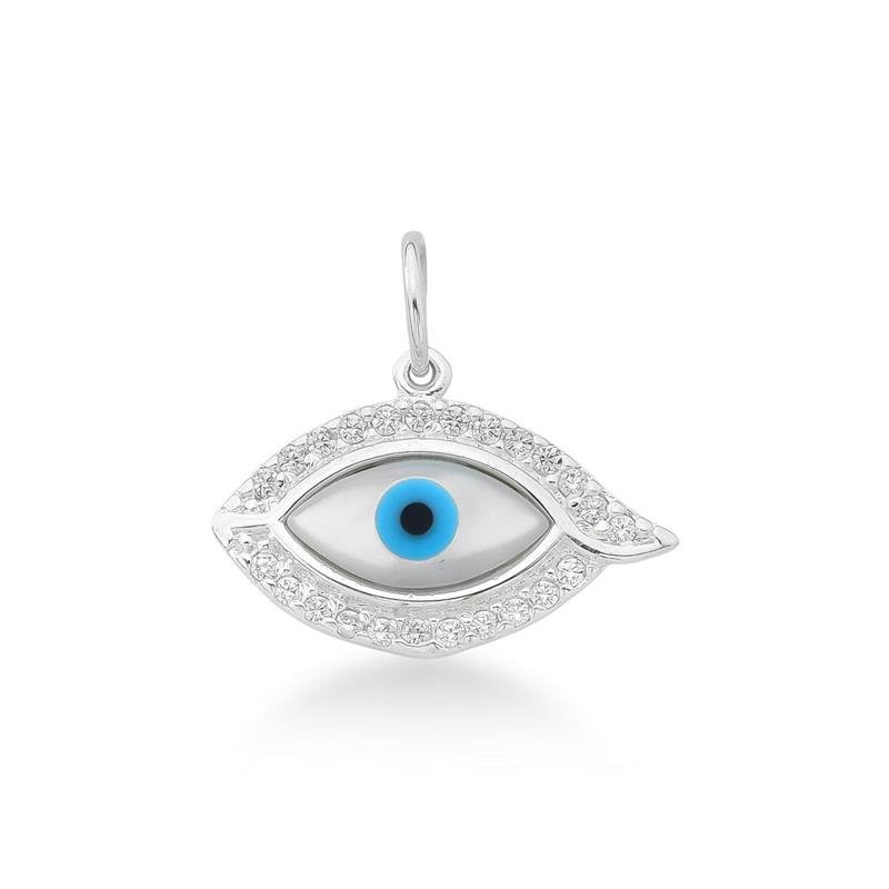 Colar Prata Legítima Olho Grego