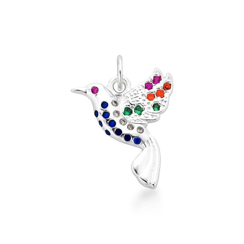 Colar Prata Legítima Beija - Flor Colors