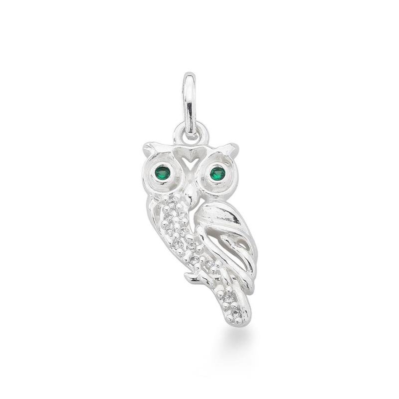 Colar Prata Legítima Coruja