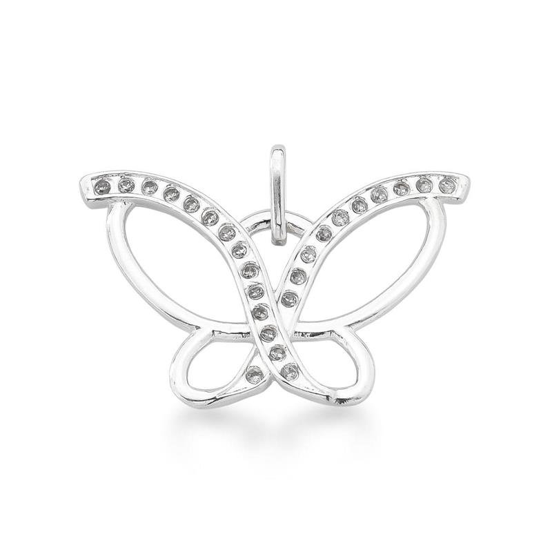 Colar Prata Legítima Borboleta