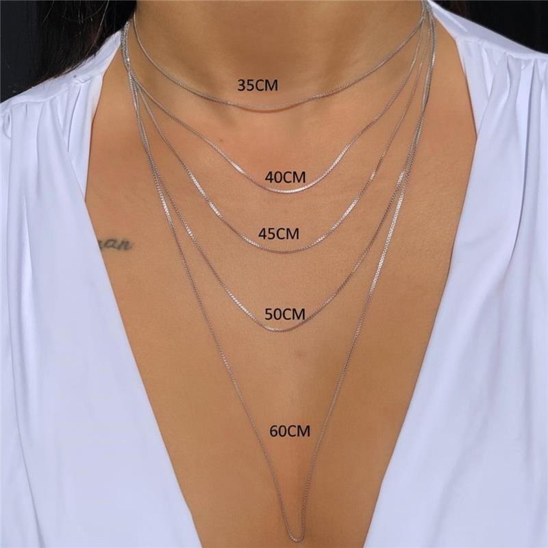 Corrente Veneziana Prata Legítima 35cm