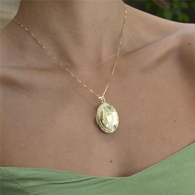 Pingente Relicário Oval