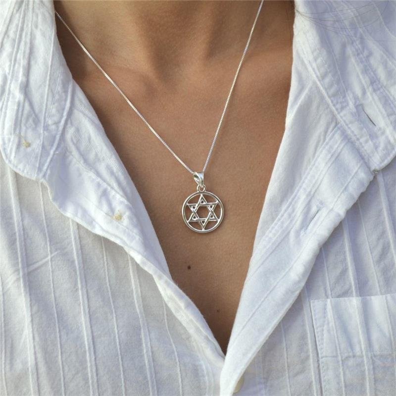 Pingente Prata Leve Estrela de Davi