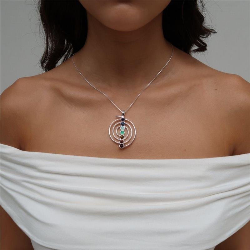 Pingente Prata Leve Cho Ku Rei Pedras Naturais