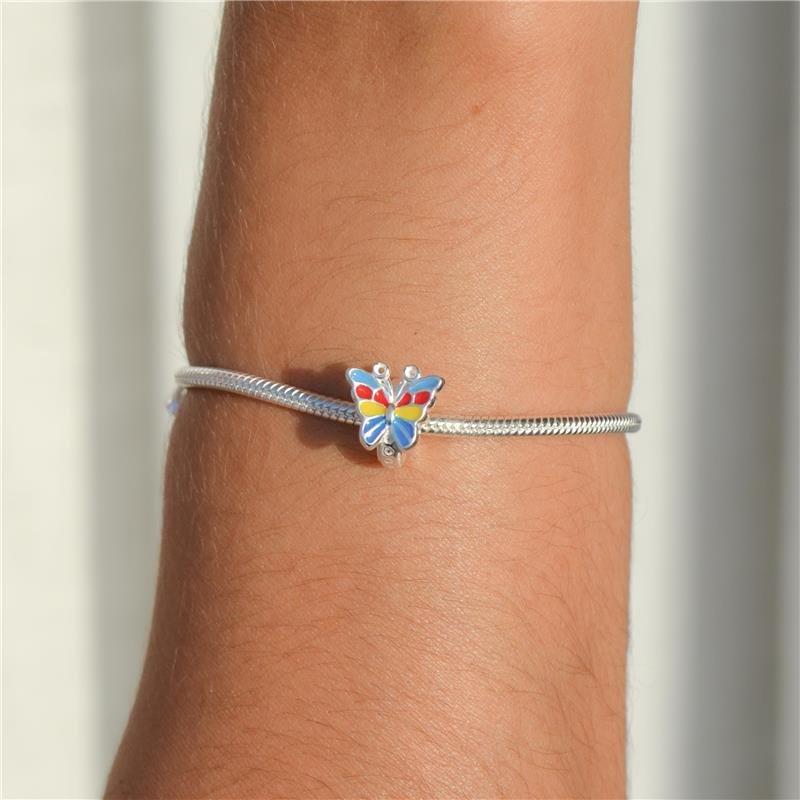 Berloque Prata 925 Borboleta Colors