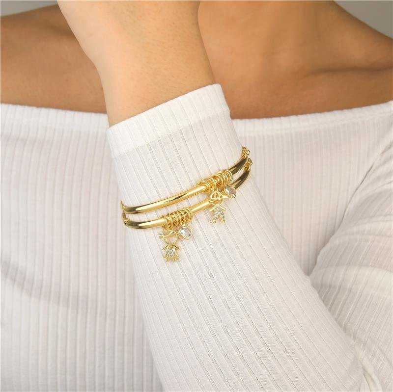 Bracelete Filha Menina com Ponto de Luz Coração