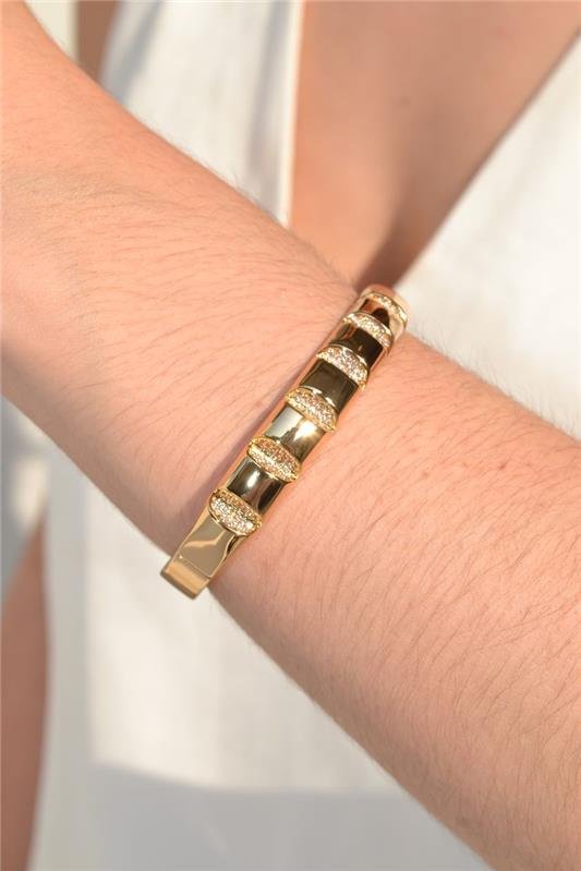 Bracelete Quadrados Cravejados