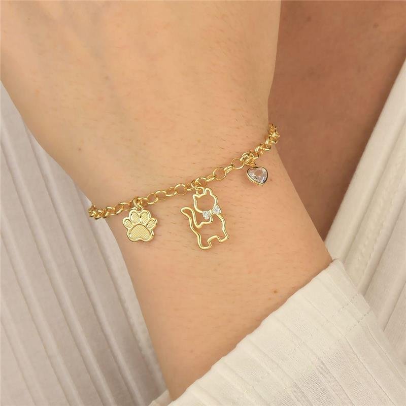 Pulseira I Love My Pet Gatinho