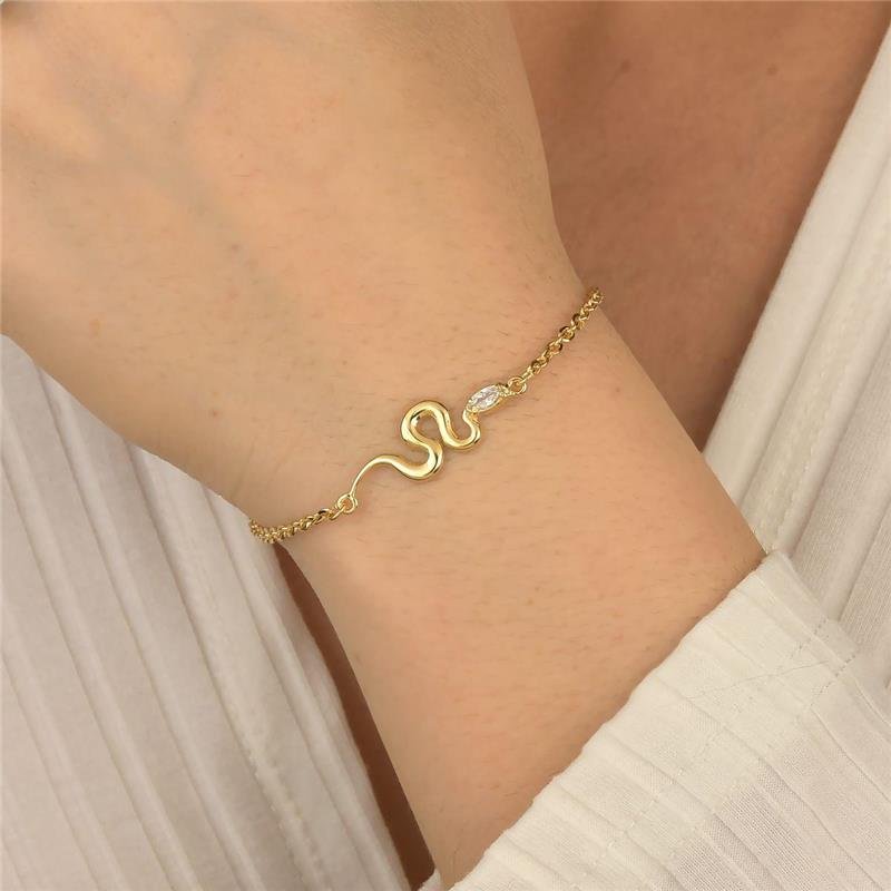 Pulseira Serpente Cravejada