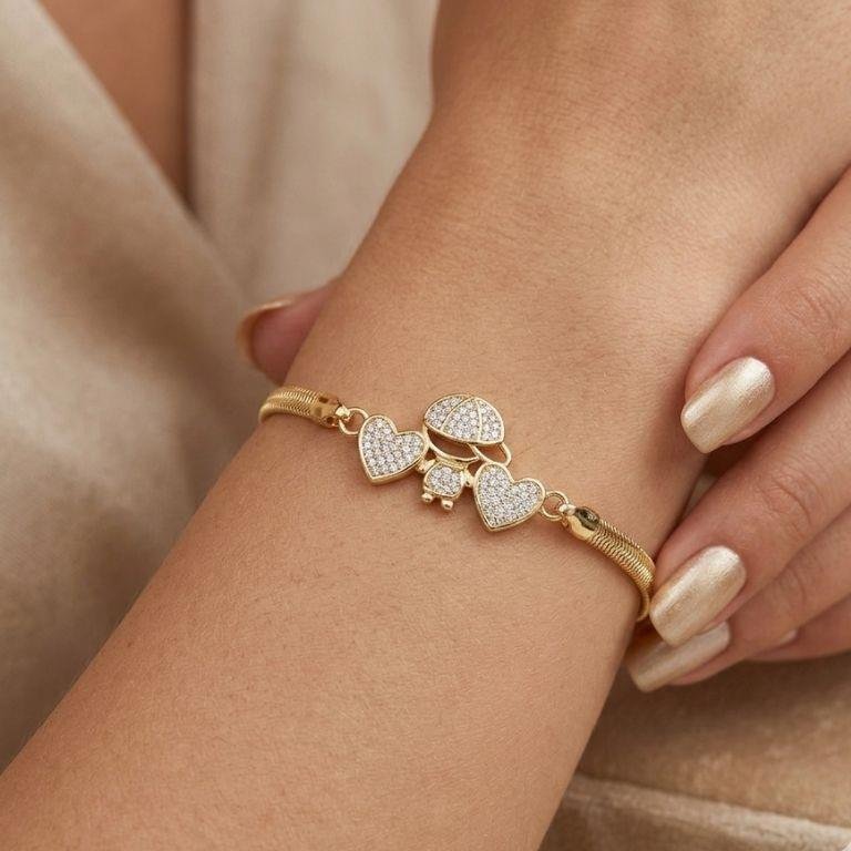 Pulseira Filho Menino Dois Corações
