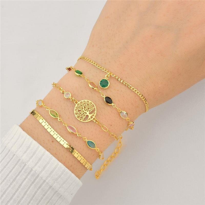 Pulseira Esteira Gold 4mm