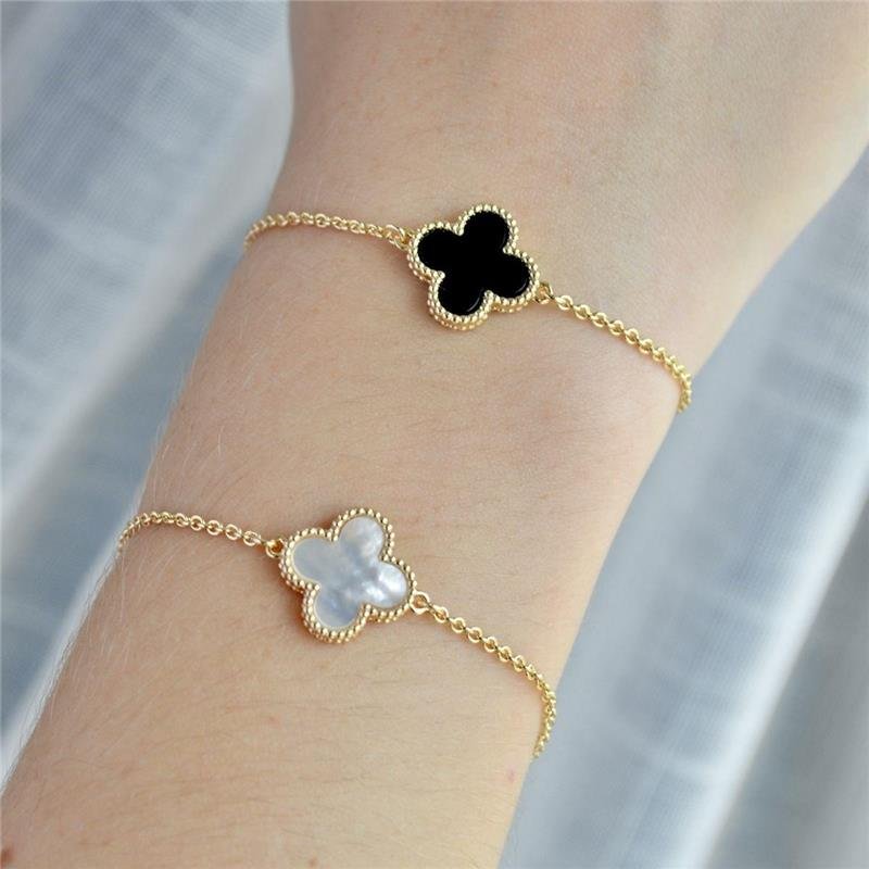 Pulseira Inspiração Trevo Madrepérola