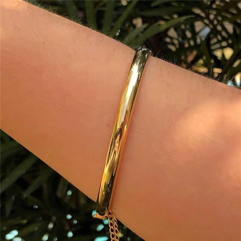 Bracelete Arco Liso e Espelhado