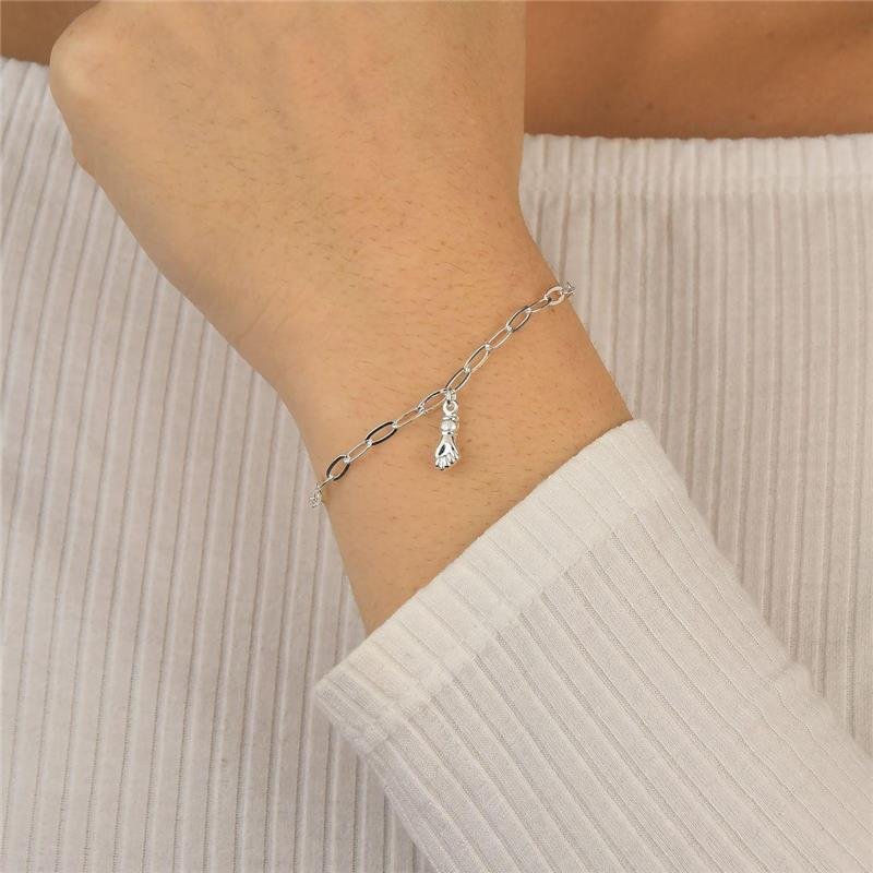 Pulseira Prata Leve Figa