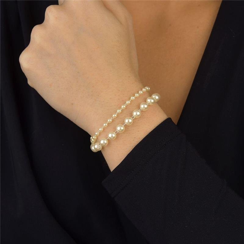 Pulseira Prata Leve Pérola Shell 6mm