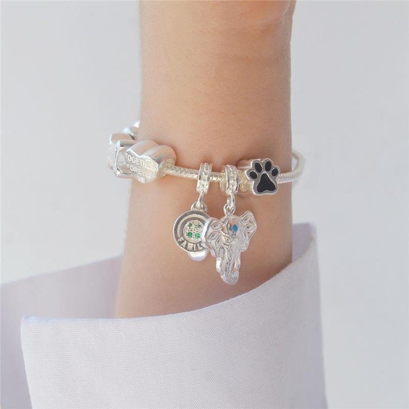 Pulseira Banhada a Prata Berloqueira