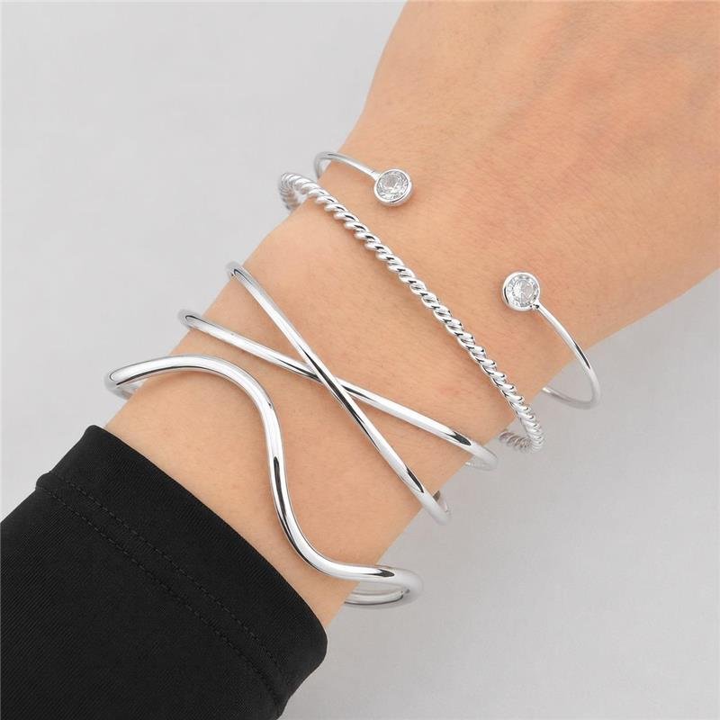 Bracelete Prata Leve Rio 