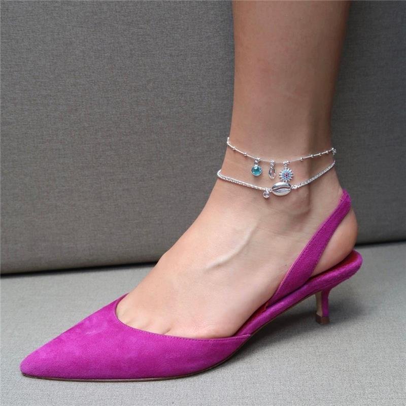 Tornozeleira Prata Leve Búzios