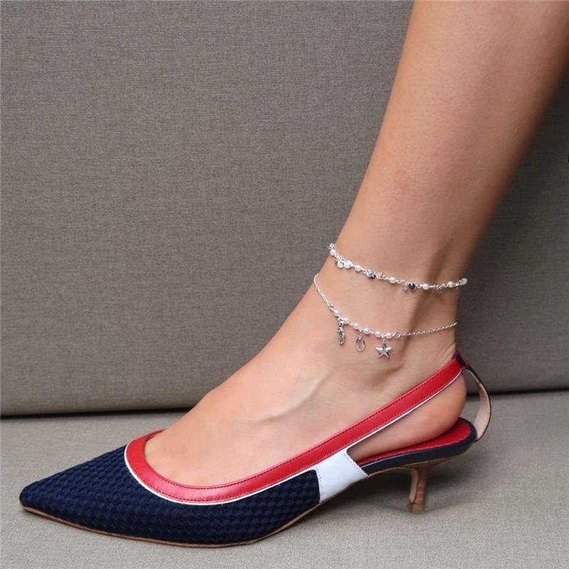 Tornozeleira Prata Leve Pérolas