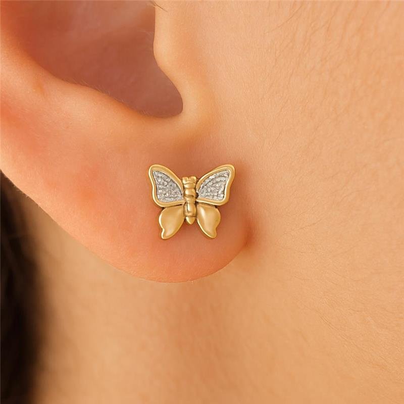 Brinco Infantil Borboleta Dourada