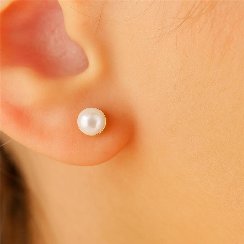 Brinco Infantil Pérola 5mm