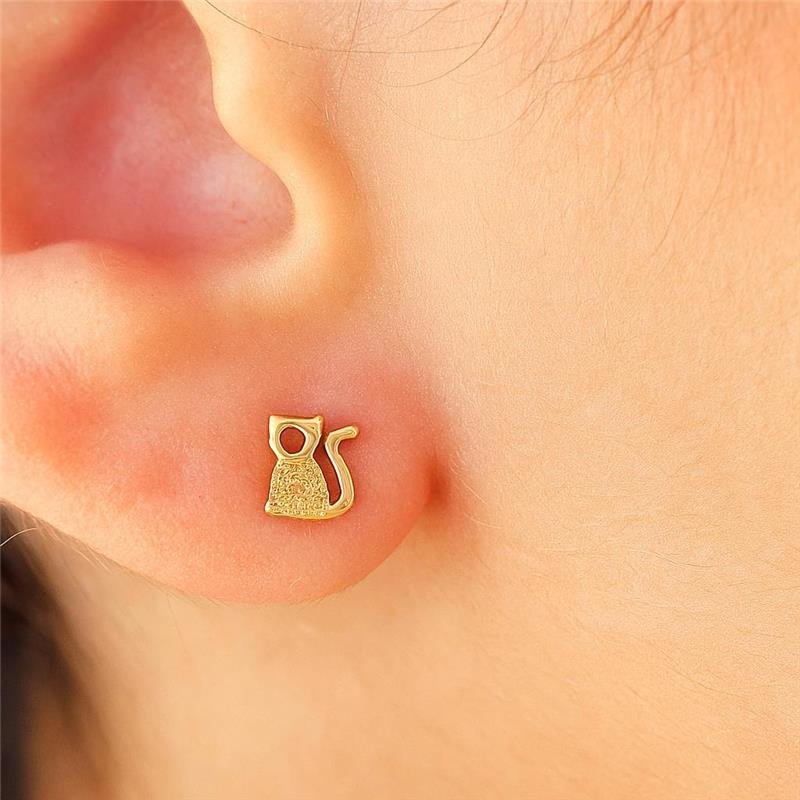 Brinco Infantil Gatinho ou 2º Furo