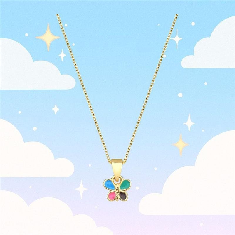 Colar Infantil Borboleta Colors