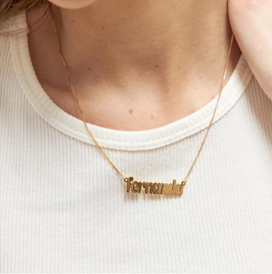 Gargantilha Personalizada Nome Com Até 9 Letras
