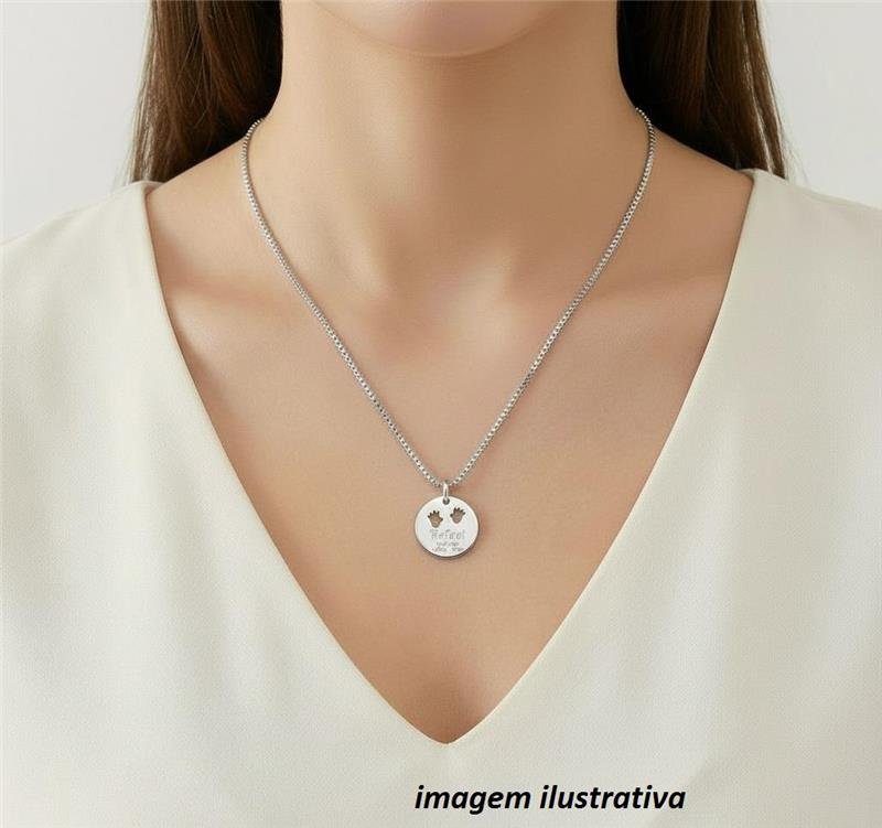 Pingente Nascimento Com Mãozinha Personalizado Nome Prata Legítima