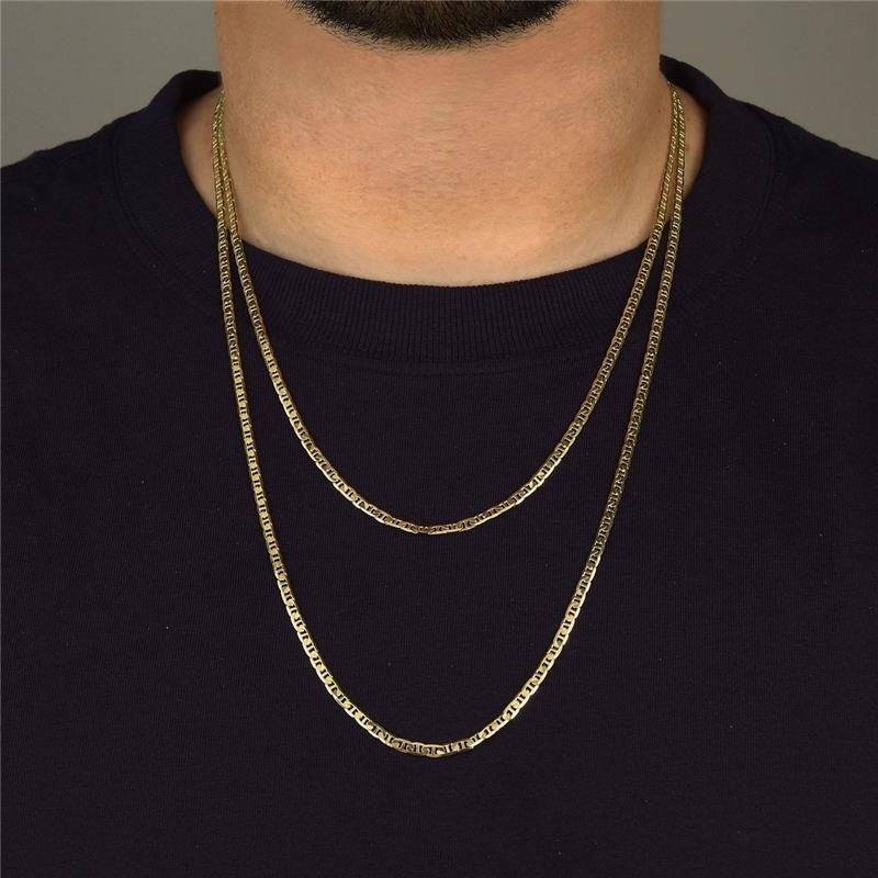 Corrente Masculina Malha Piastrine 70cm