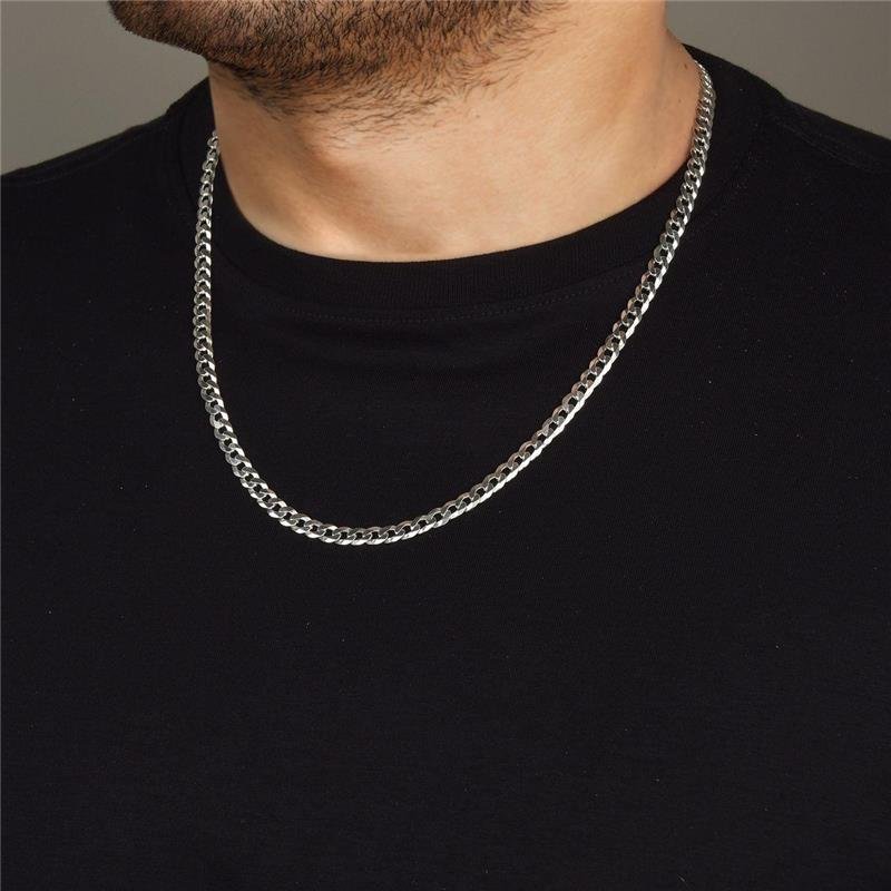 Corrente Masculina Prata 925 Groumette 60cm 5mm